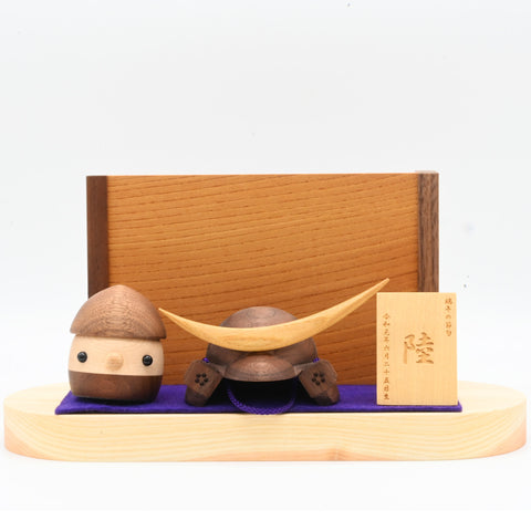 どんぐり兜・三日月 名入れ札付き